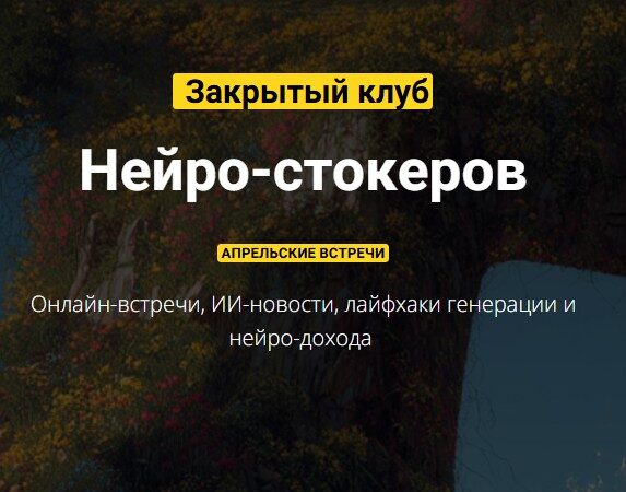 [Вадим Закиров] Закрытый клуб нейро-фотостокеров на Апрель (2025)