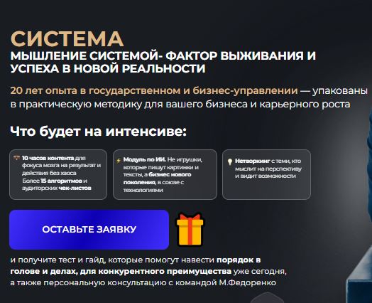 [Михаил Федоренко] Система. Однодневный интенсив. Тариф Онлайн (2025)