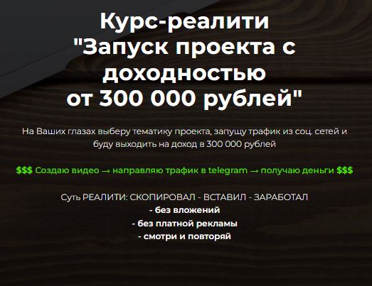 [Александр Пуминов] Курс-реалити: Запуск проекта с доходностью от 300.000. Тариф Базовый (2026)