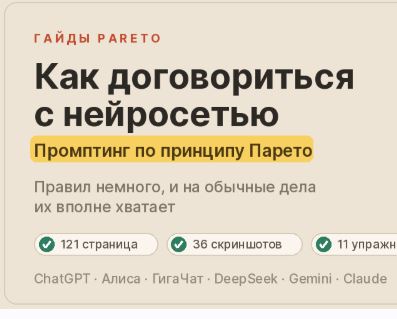 [Pareto] Как договориться с нейросетью. Промптинг по принципу Парето (что актуально сейчас - осенью 2026 года)